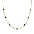 Gold Beaded with Black Cross Necklace