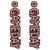 Game Day Letter Beaded Rhinestone Post Earrings : Maroon &  White