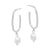 Silver Hoop Pearl Earrings