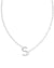 Pearl Letter S Silver Pendant Necklace