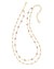 Dottie Multi Strand Necklace Gold Burgundy