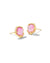 Brynne Gold Shell Stud Earrings Blush Mother Ivory of Pearl