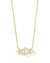 Lindy Rae Elisa Gold Pendant Necklace White Crystal