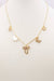 Multi Gold Bow, Butterfly Charm Necklace 16"-18"