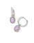 Daphne Silver Lilac Opal Huggie Earrings