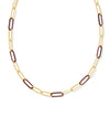 Ainsley Gold Chain Maroon Enamel Necklace