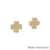 Water Resistant Gold Cross Stud Earring