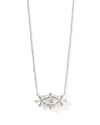 Lindy Rae Elisa Silver Pendant Necklace White Crystal