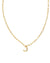 Pearl Letter J Gold Pendant Necklace