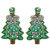 Christmas Tree Sequins Embroidered Earrings