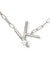 Pearl Letter K Silver Pendant Necklace