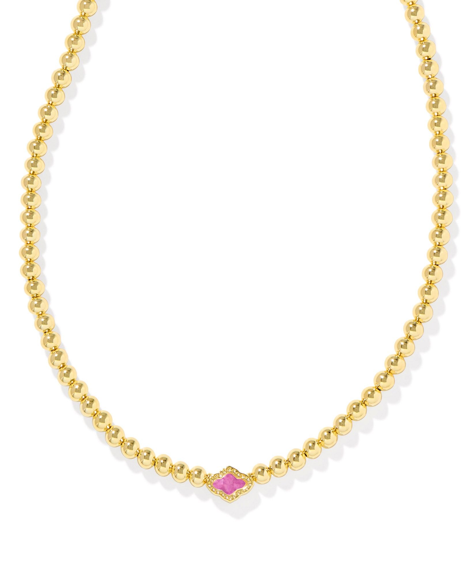 Abbie Beaded Necklace Gold Azalea Illusion