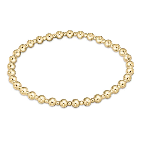 Classic Grateful Gold 4 mm Beaded Bracelet - Extended