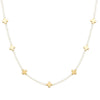 Pearl with Gold Cross 16&quot;-18&quot; Necklace