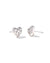 Holland Silver Stud Earrings White Crystal