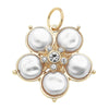 Coin Pearl Flower Charm in Ivory