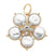 Coin Pearl Flower Charm in Ivory