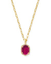 Daphne Framed Pave Gold Berry Mica Necklace