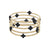 Gold Beaded with Black Cross Stretch Bracelet