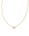 Mini Elisa Necklace Gold Pink Opalite Crystal