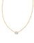 Mini Elisa Necklace Gold Pink Opalite Crystal