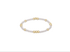 Worthy Pattern 3mm Bead Bracelet - Pearl