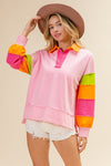 Pink Color Block Top