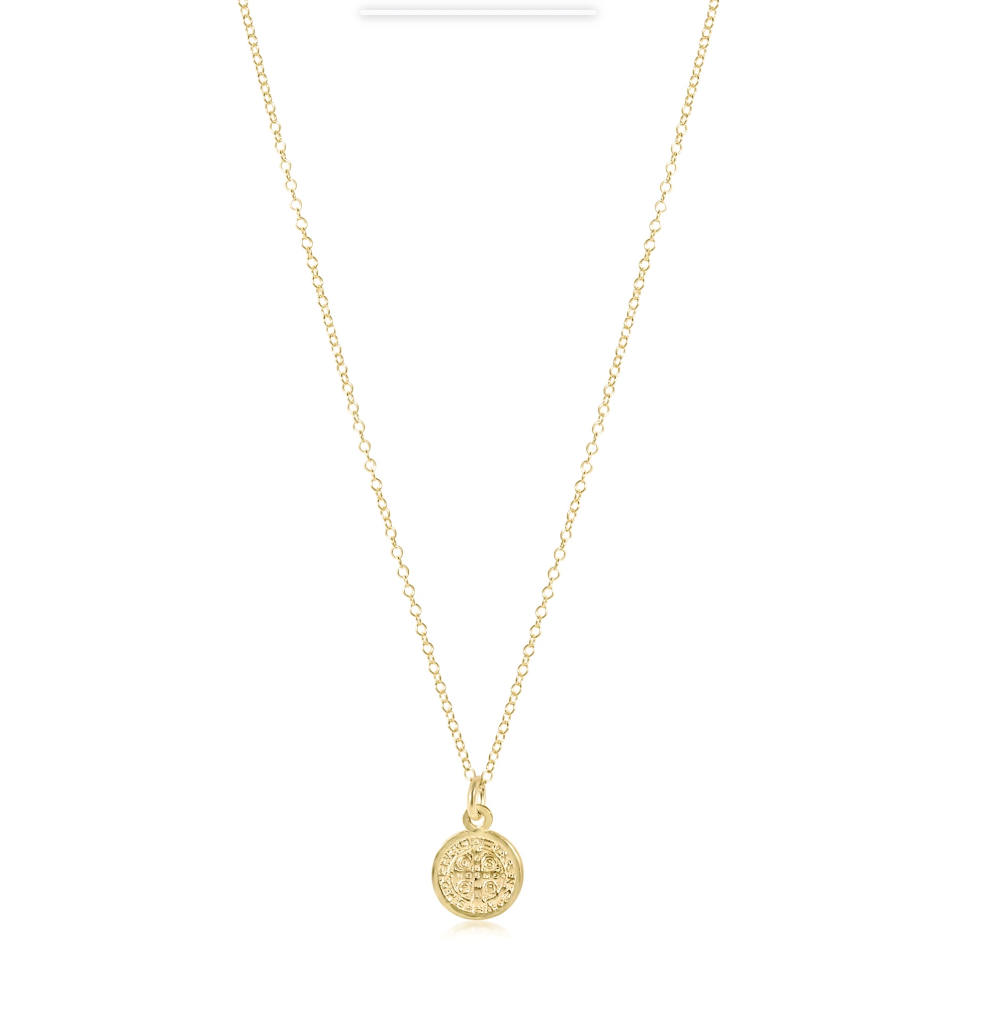16" Necklace Gold - Blessing Small Gold Disc