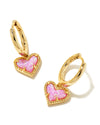 Ari Bubblegum Heart Huggie Earrings