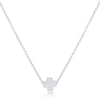 16&quot; Sterling Silver Necklace - Signature Cross