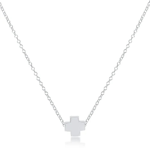 16" Sterling Silver Necklace - Signature Cross