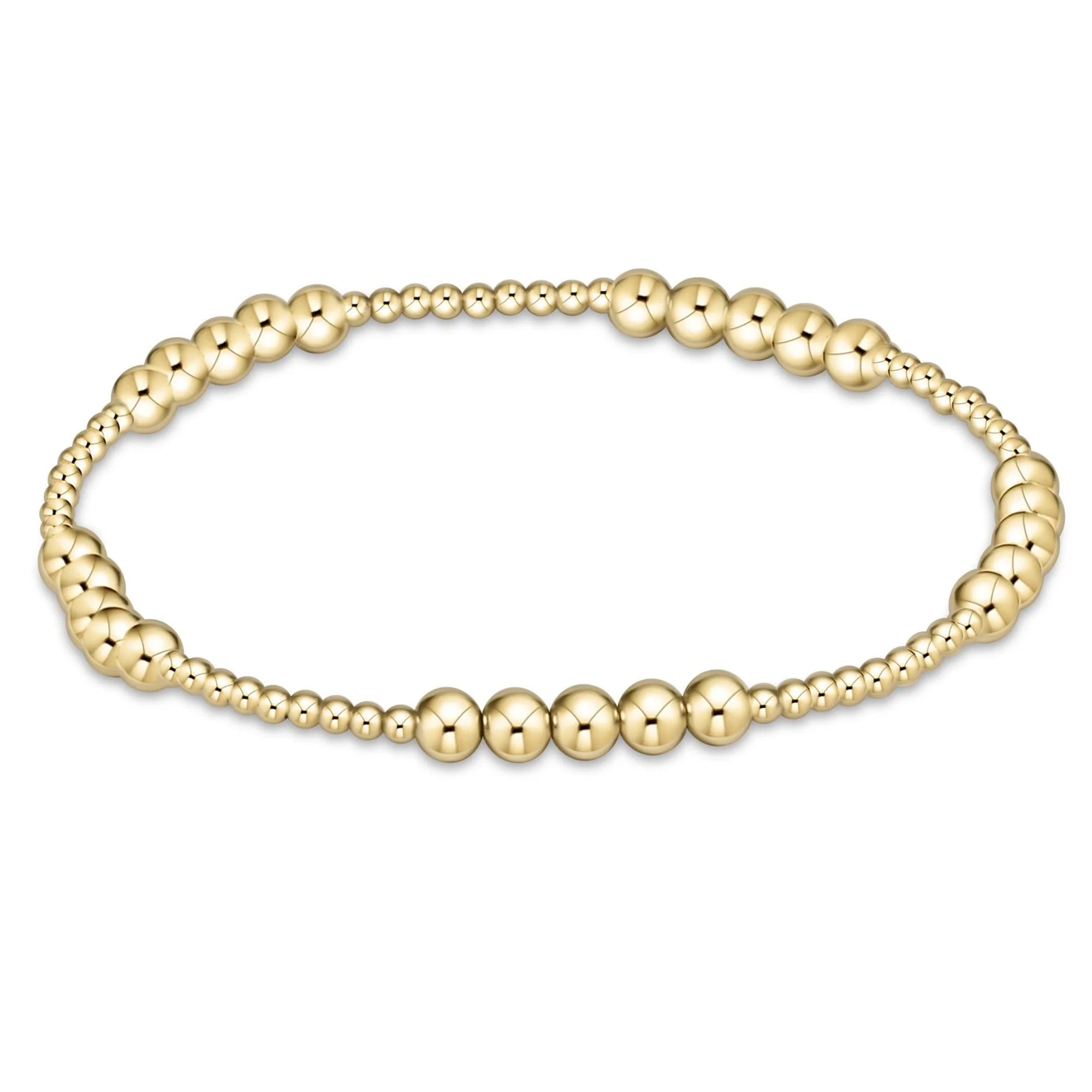 Classic Gold Blissful 2mm and 4mm Beaded Bracelet