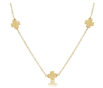 15” Gold Simplicity Necklace - Signature Cross