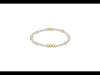 Worthy Pattern 3mm Bead Bracelet - Pearl