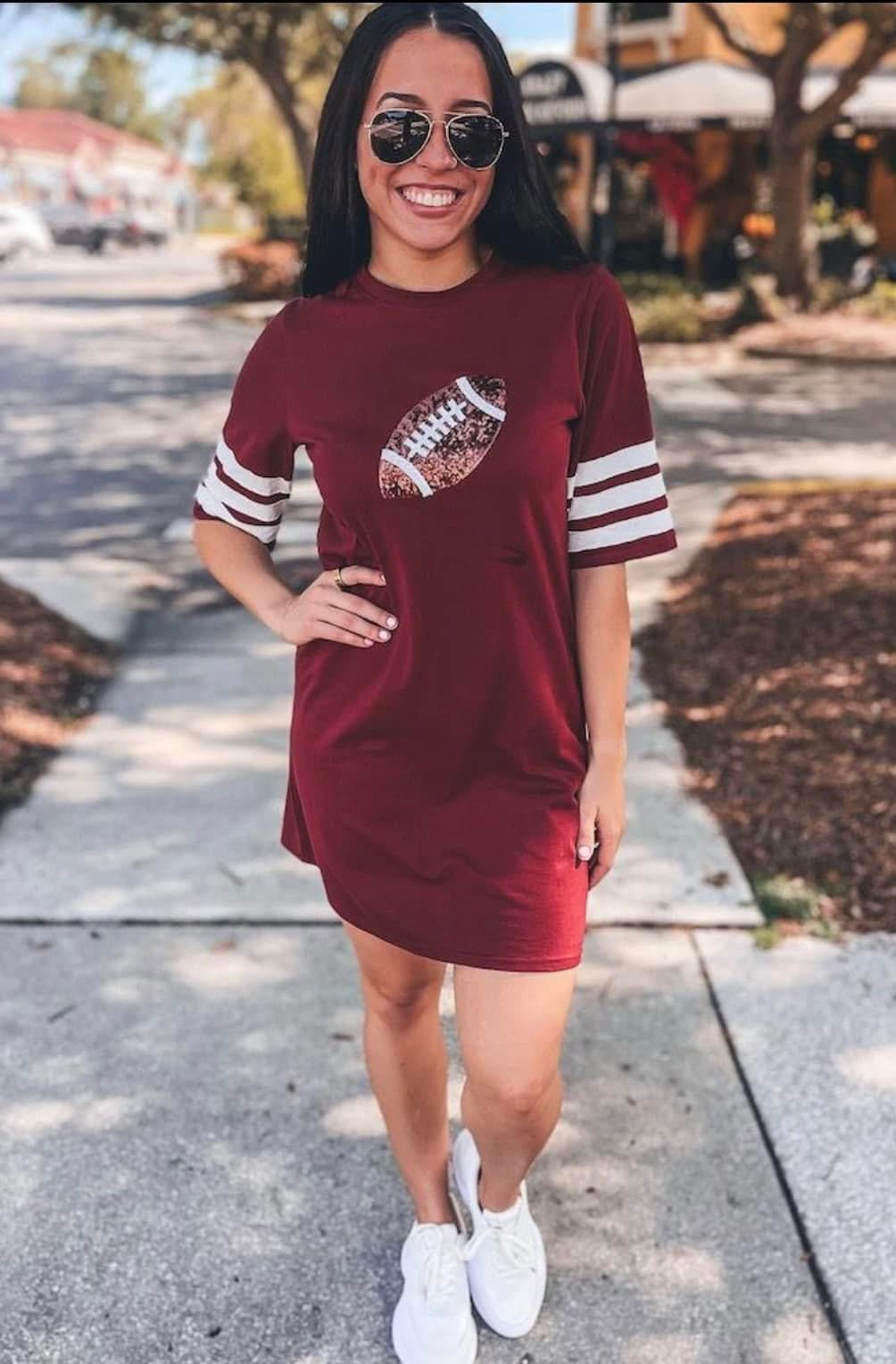 Maroon Game Day Dress