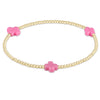 Signature Cross Gold 2 mm Beaded Bracelet - Hot Pink