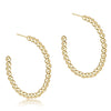 Beaded Classic 1.25&quot; Post Hoop - 3mm Gold Filled