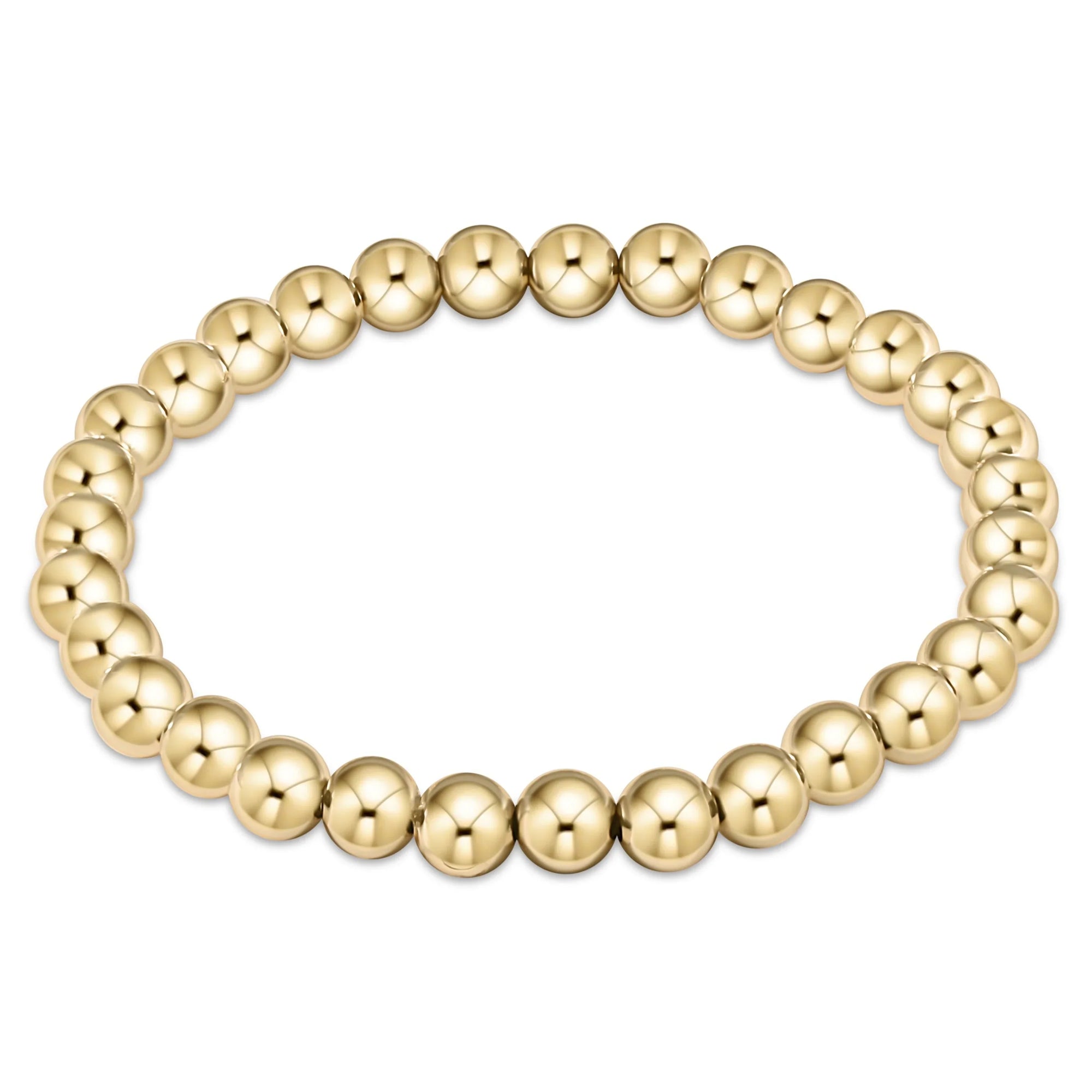 Classic Gold 6 mm Beaded Bracelet