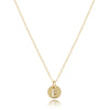 16&quot; initial necklace gold - respect small gold disc