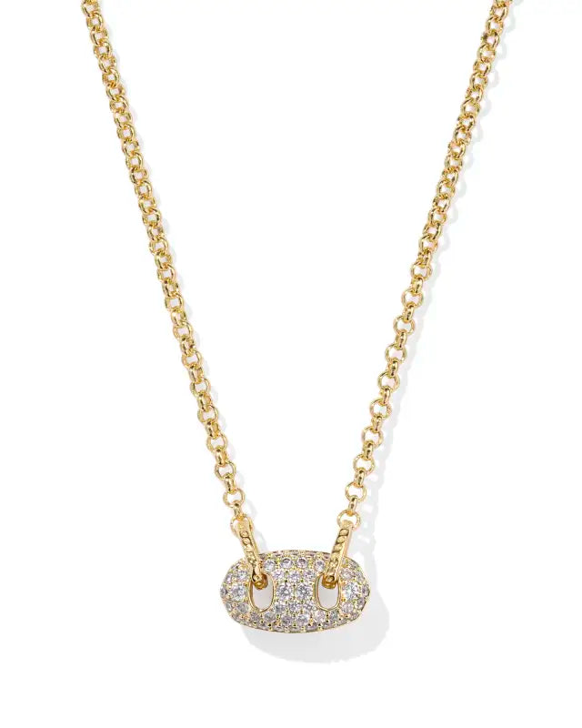 Bailey Pave Chain Gold Pendant Necklace