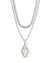 Abbie Multi Strand Necklace Silver Ivory Mother of Pearl