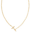 Pearl Letter T Gold Pendant Necklace