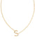 Pearl Letter S Gold Pendant Necklace