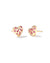 Holland Gold Stud Earrings Pink Crystal