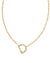 Pearl Letter D Gold Pendant Necklace