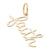 "Faith" Cursive Script Charm in Shiny Gold