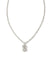 Crystal Letter S Silver Pendant Necklace