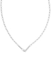 Pearl Letter L Silver Pendant Necklace