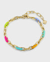 Bailey Chain Bracelet Gold Rainbow Multi Mix