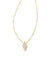 Kinsley Gold Short Pendant Necklace in Iridescent Drusy